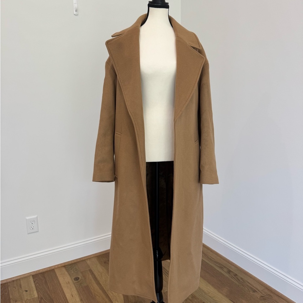 Banana Republic Camel Wool Cashmere Blend Wrap Camel Coat - Picture 6 of 12